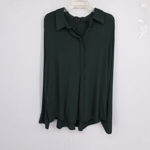 Universal Standard Nwt Large Dark Green Button Down Shirt
